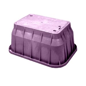 Carson Spec Valve Box Rectangle 13 in. x 24 in. x 12 in.H Purple Box/Purple Lid Drop-in RWDNDES w/Bolt