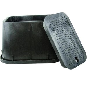 Carson Valve Box Spec Grade 1419 Gray Rectangle 14 in. x 19 in. x 12 in. Depth & T Cover Electric Hex Bolt No Mousehole 