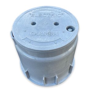 Spec 10 in. Round Box & T Cover Gray Elec HBlt No MsHl Carson