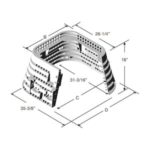 Carson 2448-30 Box Plastic Gray Blank T Cover Hexbolt