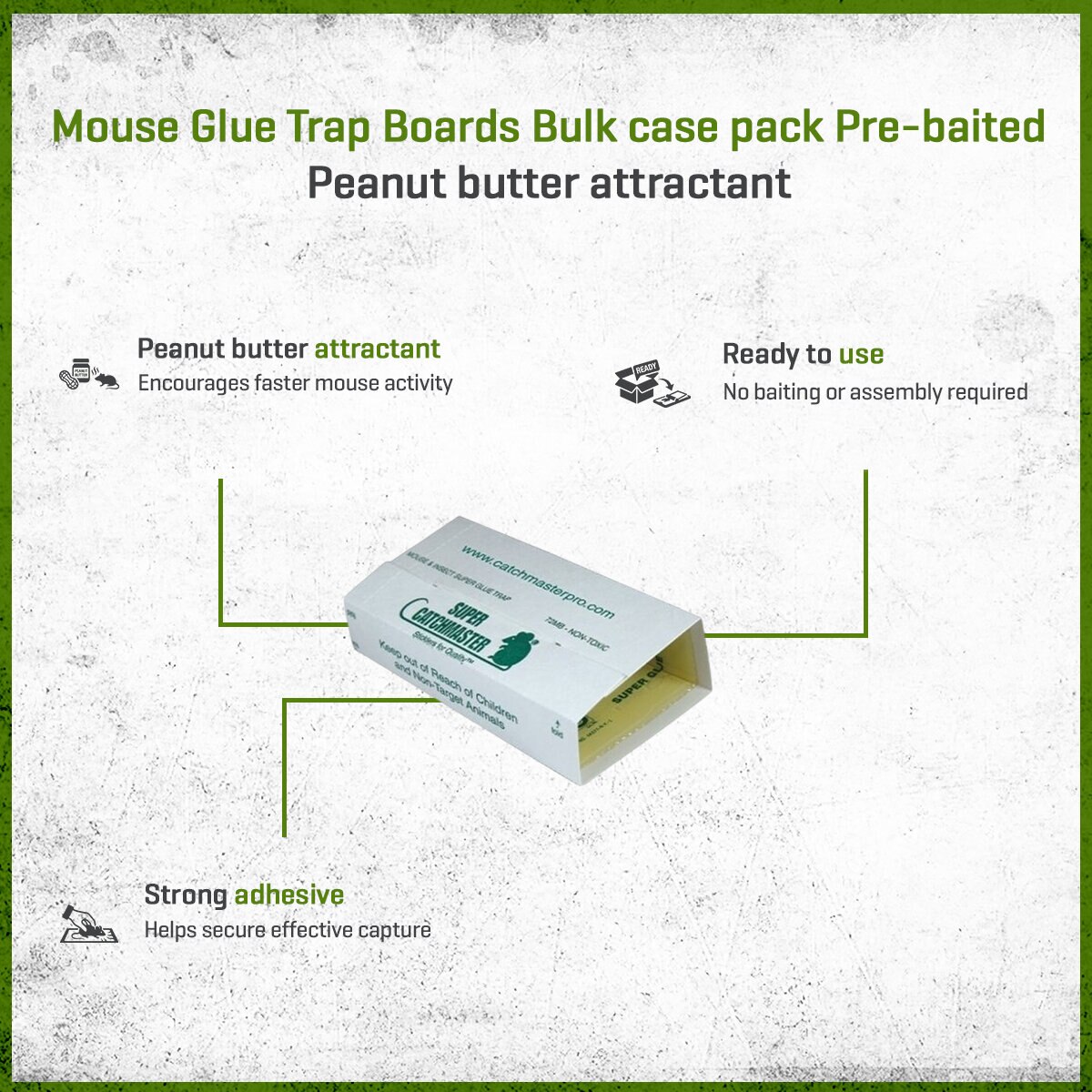 Catchmaster 72MB Peanut Butter Mouse & Insect Glue Board 72 Count Box ...