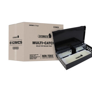 Catchmaster Multi-Catch Mouse Trap -Solid Lid- Black