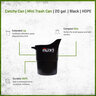 Catchy Can Mini Trash Can With Extended Flat Lip. Black 20 Gal.