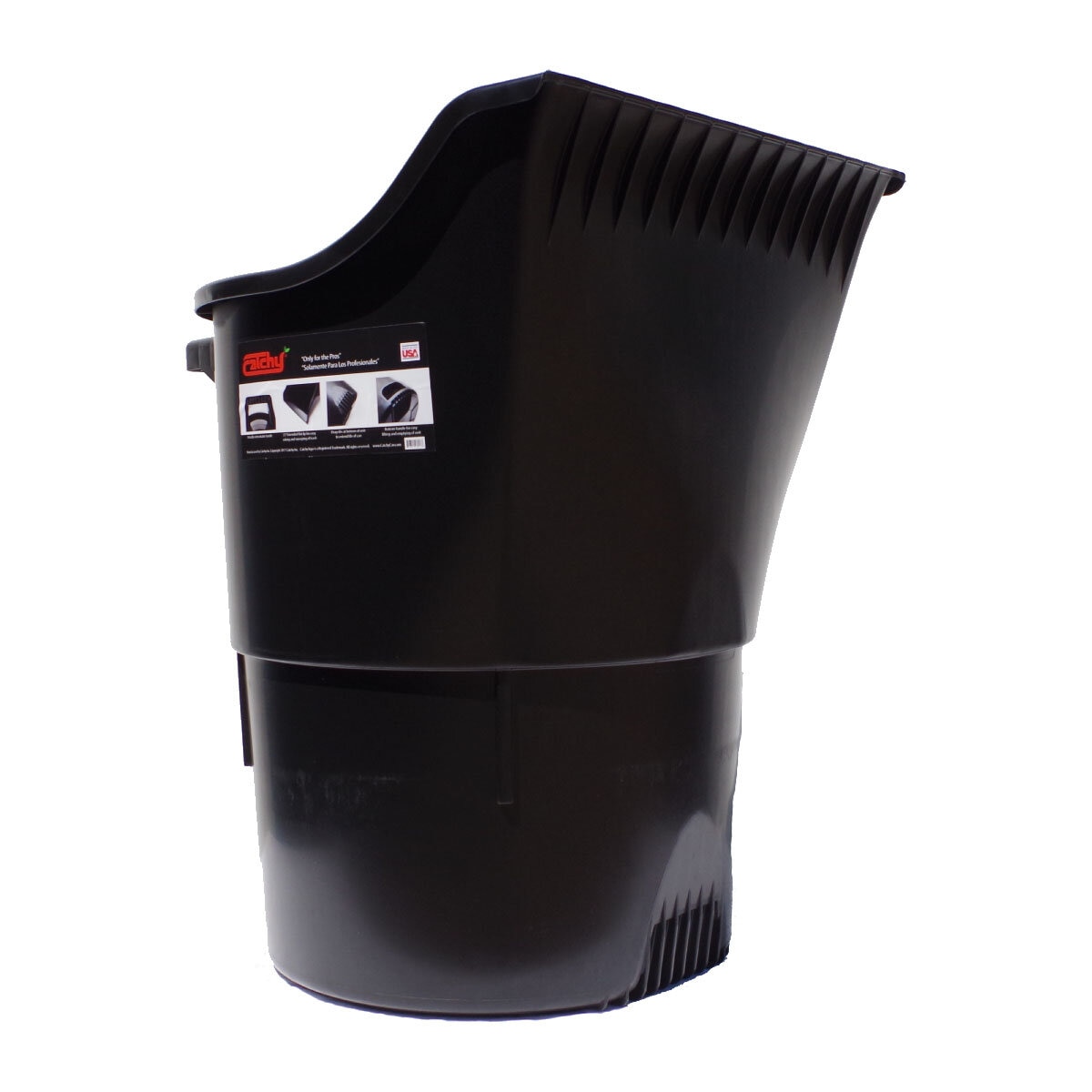 Catchy Can Mini Trash Can With Extended Flat Lip. Black 20 Gal | SiteOne US