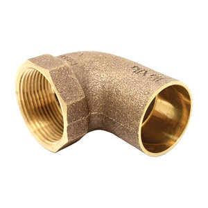 Cello Elbow 90 Degree Cast Copper Lead Free C x Fnpt 1 in.