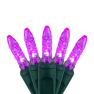 UL70 LED Light Set-Wide Angle 5 mm Purple-Rectified Green Wire 4 in. x 4 in. x 4 in. Spacing