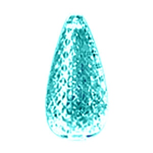 C9 LED Faceted Bulb Teal E17 Nickel Base