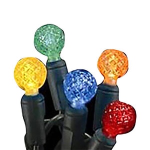 Christmas Direct OKC Light Set-G12 Multi-RECTIFIED, green wire, 4"X4"X4" spacing, Polybag