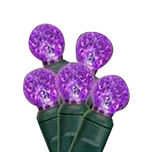 UL70 LED Strand Light Set G12 Purple Green Wire 4 in. x 4 in. x 4 in. Spacing