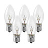 C9 LED Faceted Bulb E17 Nickel Base 5 LEDs/Bulb Pure White