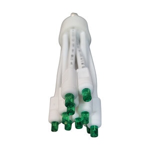 Christmas Direct C9 LED Glitzer w/10 Green Lights w/White Base