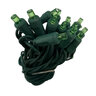 UL70 Light Set Wide Angle 5 mm Green LED Rectified Green Wire 4 in. x 4 in. x 4 in. Spacing