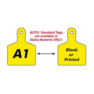 Christy's Identification Tag 2.25 in. 2.7 in. Yellow (Contact Buyer with Marking Instructions)