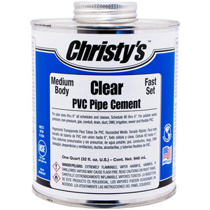 Christy's Clear PVC Cement Low VOC Medium Body