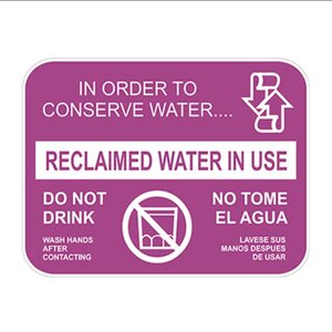 Sign Metal Reclaim 13.25 in. x 9.75 in. Eng/Spanish