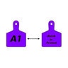Christy's Identification Tag 2.25 in. 2.7 in. Purple (Contact Buyer with Marking Instructions)