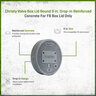 Christy Valve Box Lid Round 9 in. Drop-in Reinforced Concrete For F8 Box Lid Only