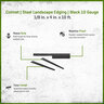 Colmet Steel Landscape Edging Black 10 Gauge 1/8 in. x 4 in. x 10 ft.