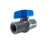 Lasco 491 Commercial PVC Ball Valve Slip PVC Gray 1/2 in. w/ Blue Handle Colonial