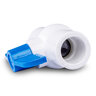 3/4 PVC White Ball Valve Slip 491 Commercial Blue Handle Colonial Lasco