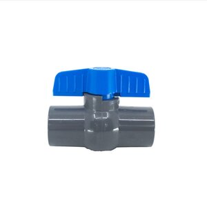 Lasco 491 Commercial Ball Valve Thread PVC Gray 1 in. w/ Blue Handle