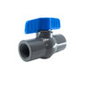 3/4 PVC Gray Ball Valve Thd 491 Commercial Blue Handle Colonial Lasco