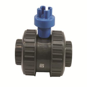 Slo-Close Full Block True Union Ball Valve PVC 1-1/2 in. with EPDM O-Ring