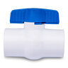 Lasco Colonial 491 Commercial Ball Valve PVC White 1-1/2 in. FIPT with Blue Handle
