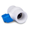 Lasco Colonial 491 Commercial Ball Valve PVC White 1-1/2 in. FIPT with Blue Handle