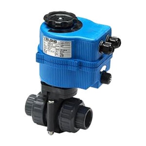 Lasco Ball Valve True Union Series Socket x Fipt 1-1/2 in. PVC w/ FKM O-Ring 