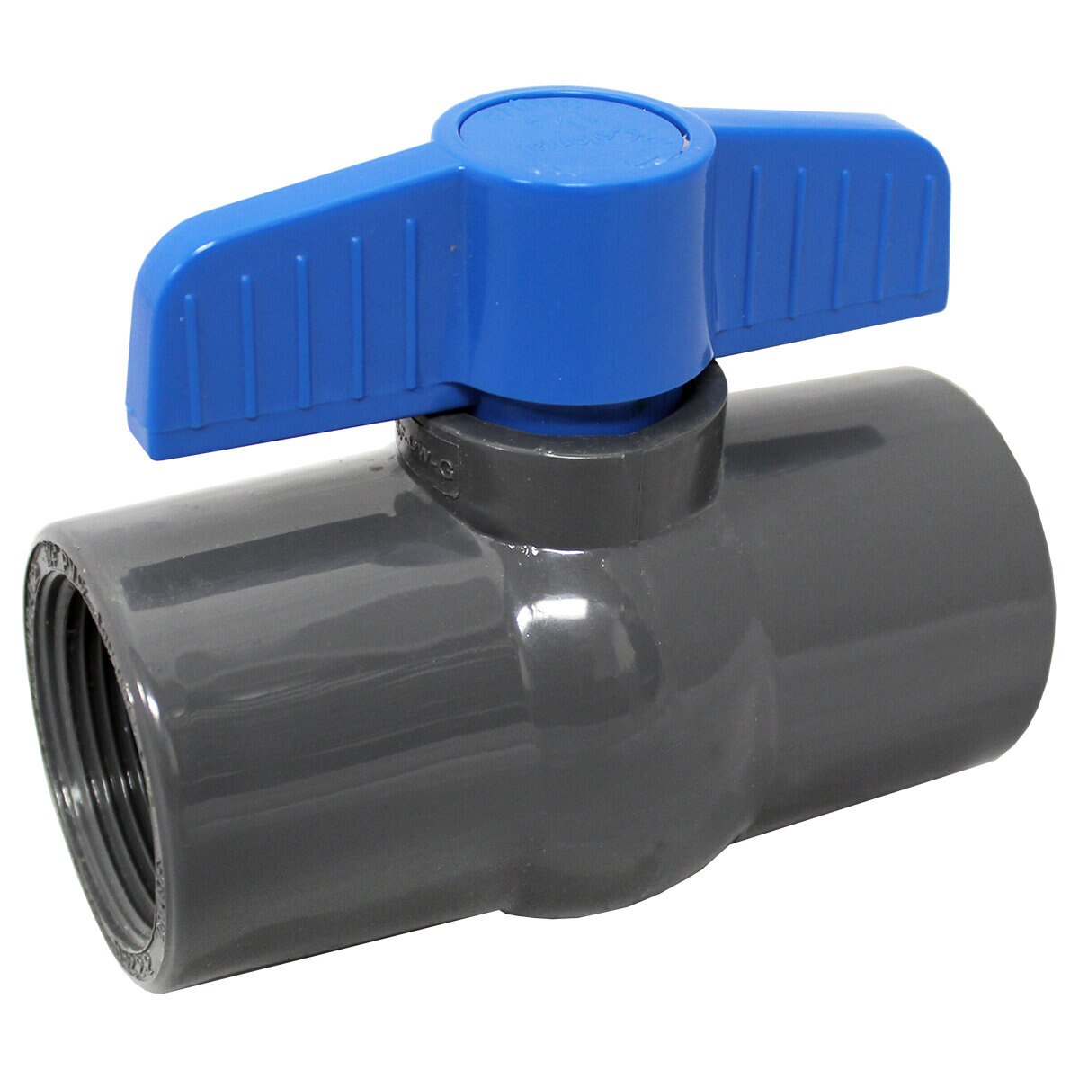 Lasco Colonial 491 Commercial Ball Valve PVC Gray 1-1/2 in. Socket with ...