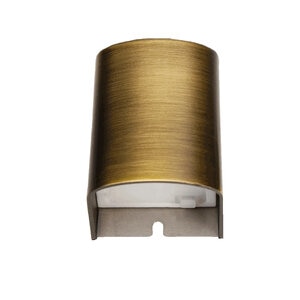 Corona Antique Brass Integrated 3W LED 200 Lumens Fence or Wall Light with 2700K/3000K push button
