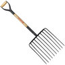 Corona Max Ensilage Fork 10 Tine Steel Head 30 in. Wood Handle