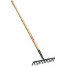 Corona Max Level Head Rake 14 Tine Steel Head 60 in. Wood Handle