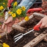 Corona ComfortGEL Hand Cultivator 7in. 3 Tine Stainless Steel w/ Rubber Handle