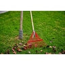 Corona Red Spring Brace Leaf Rake 24 Tine Steel Head 54 in. Wood Handle