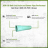 PVC Perforated Sewer and Drain Pipe 4 in. x 10 ft. SDR-35 Bell End