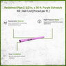 PVC Purple Reclaimed Pipe 1 1/2 in. x 20 ft. Schedule 40 Bell End