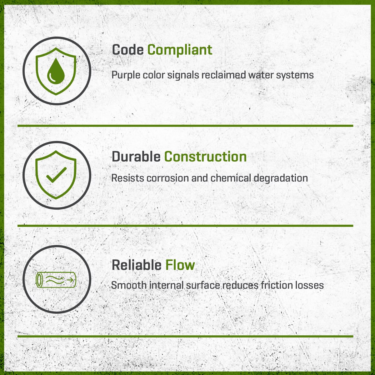 PVC Purple Reclaimed Pipe 1 1/2 in. x 20 ft. Schedule 40 Bell End ...