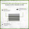Conduit IPS PVC UL 1-1/4 in. 10ft (Price per ft.)