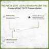PVC Pipe 1-1/2 in. x 20 ft. Sch 40 Bell End