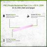 PVC Purple Reclaimed Pipe 1 in. x 20 ft. SDR-21 (CL 200) Bell End