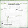 PVC Pipe 2 in. x 20 ft. SDR-26 (CL 160) Bell End