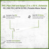 PVC Pipe 3 in. x 20 ft. Sch 40 Bell End