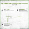 PVC Pipe 3 in. x 20 ft. SDR-21 (CL 200) Bell End