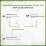 PVC Pipe 2-1/2 in. x 20 ft. Sch 40 Bell End