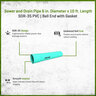 PVC Sewer and Drain Pipe 6 in. x 10 ft. SDR-35 Bell End