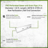 PVC Perforated Sewer and Drain Pipe 4 in. x 10 ft. D2729 Bell End