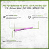 PVC Purple Reclaimed Pipe 3/4 in. x 20 ft. Schedule 40 Bell End