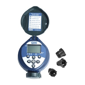 Dig Single-Station 400-Series Battery Operated Controller with 3/4 in. Actuator and 1 in. Adapter Kit